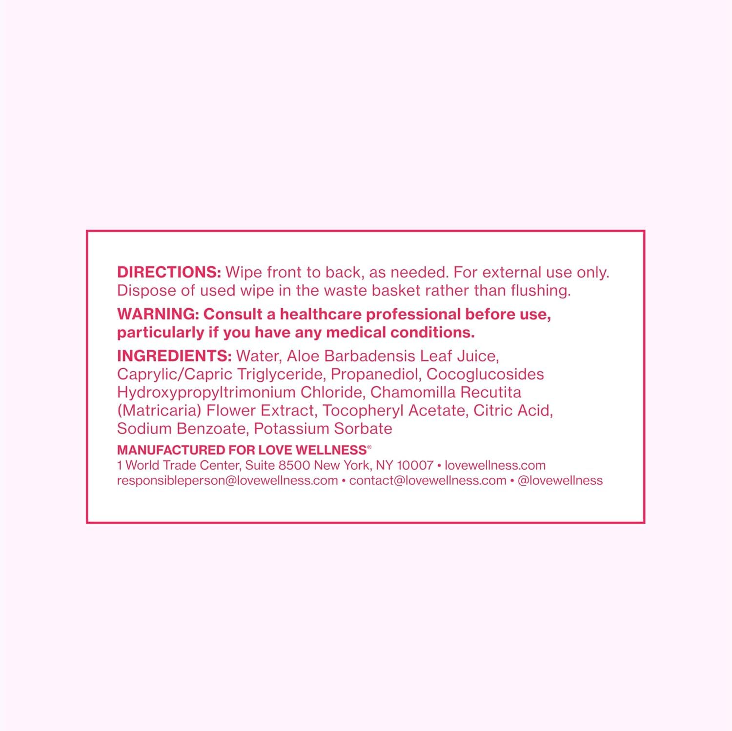 Love Wellness pH Balancing Wipes for Women | Fragrance-Free | Vulva Cleanser for Balanced pH, Intimate Health & Hygiene | Non-Irritating with Aloe Vera for Sensitive Skin | Travel Size | 3-Pack